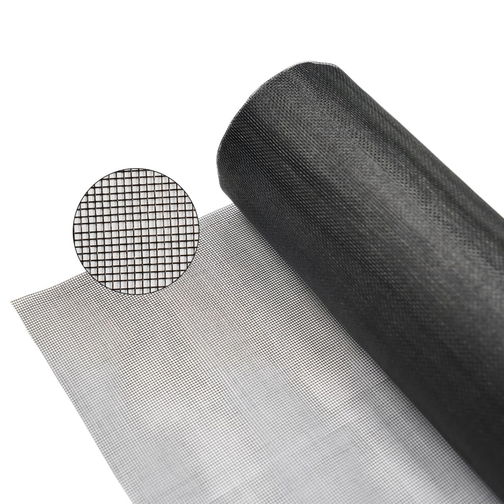 Fiberglass Window Screen Roll 48' X 100' Uvresistant Insect Protection Mesh For Doors And Windows Black 9070919692871