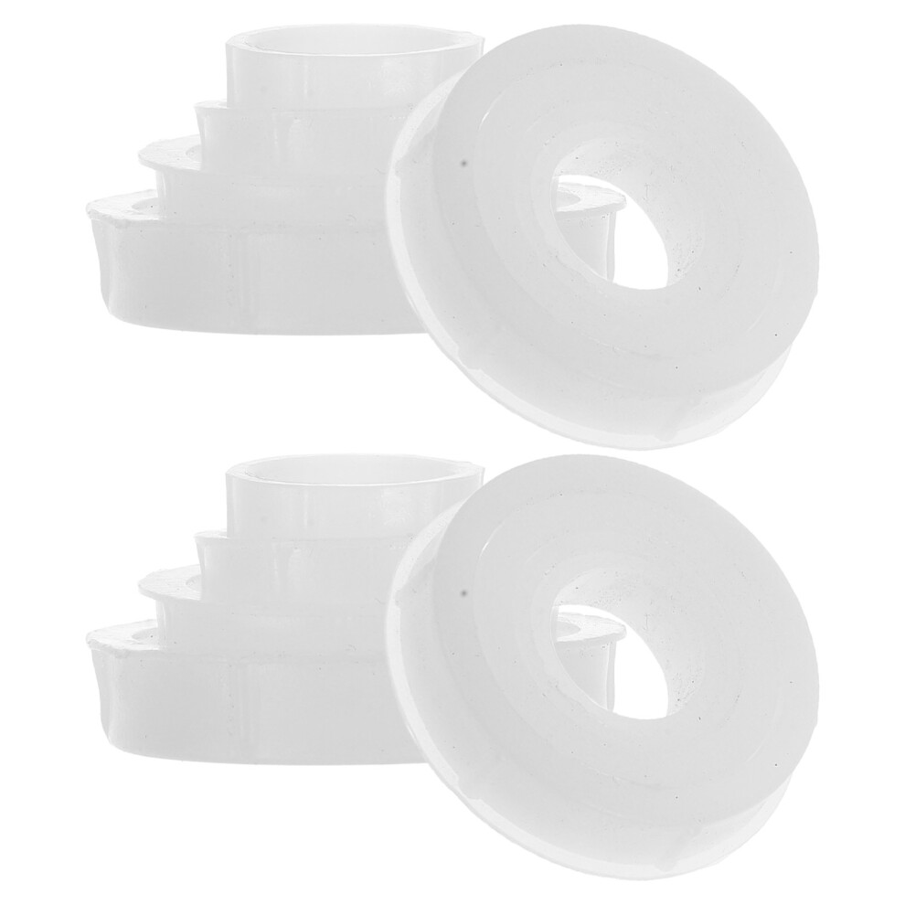 2Sets Adjustable White Plastic Bench Grinder Wheel Bushing Adapter Set 3034047989926
