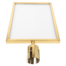 Poles Isolation Column Sign Work 45.50x32.00x2.50cm Golden