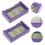 Family Car Clock Purple Plastic 2pack 6