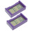 Family Car Clock Purple Plastic 2pack 1