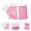 Adjustable Pink Cat Grooming Mesh Bag Breathable Polyester Bath 5