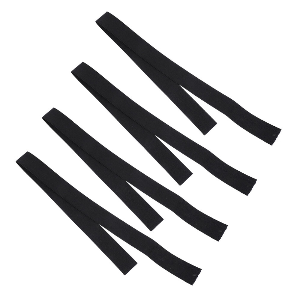 Aboofan Unisex Black 4Pcs Adjustable Elastic Bands For Wigs Durable Mesh Headbands