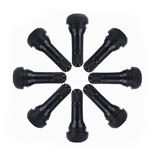 8Pcs Tr-413 Rubber Tire Stems Black Snap-in Type for Vehicle Tyres 1
