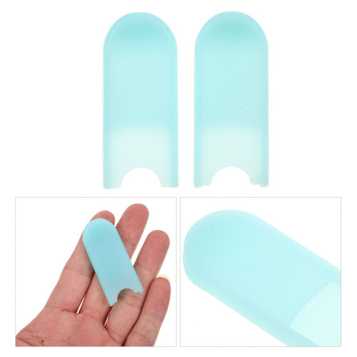 2Pcs Sky-Blue Silicone Saxophone Thumb Rest Covers Finger Protectors 2