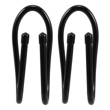 2Sets Wall Mounted Black Iron Flute Hook Organizer for Easy Access