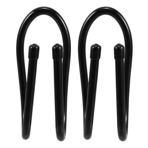 2Sets Wall Mounted Black Iron Flute Hook Organizer for Easy Access