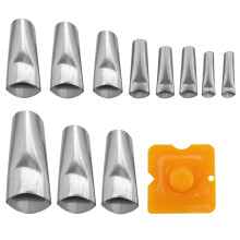 15Pcs Yellow Caulking Nozzles Stainless Steel Sealant Finishing Tools