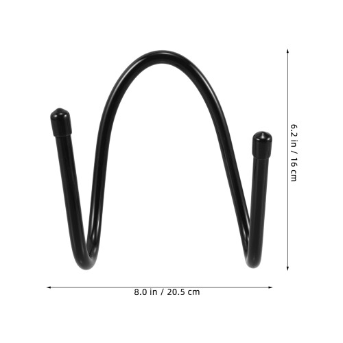 2Sets Wall Mounted Black Iron Flute Hook Organizer for Easy Access 1