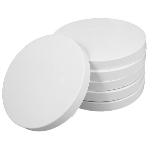 6Pcs Sturdy White PVC Piling Protection Caps for Dock and Pier Use