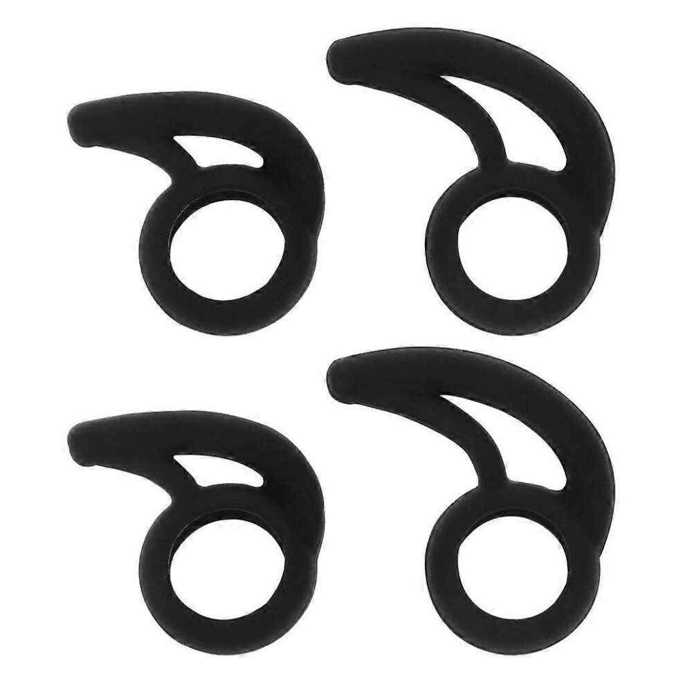 (As Show, Black) Silicone Earhook Earbuds Ear Tips Cushions For Bluetooth-Compatible Earphone 3364096778777