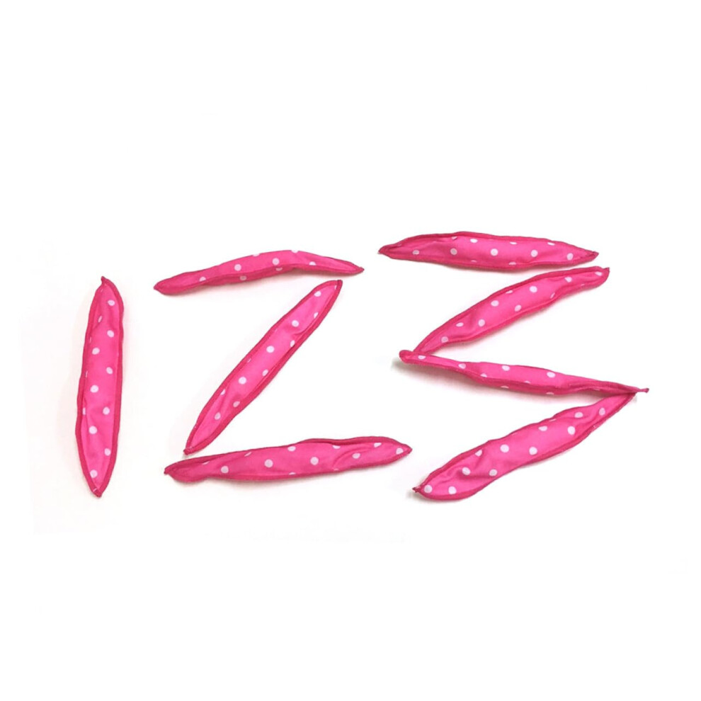 Pink 20Pcs Sponge Hair Rollers With Hair Net, Heat Overnight Curlers For Women