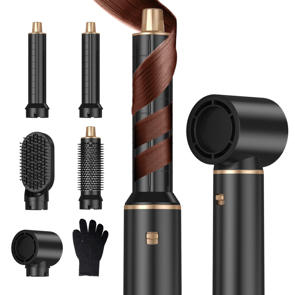 5 in 1 Hair Dryer Brush Set with Negative Ion Frizz Control, Automatic Curl Rotation and Styling Tools