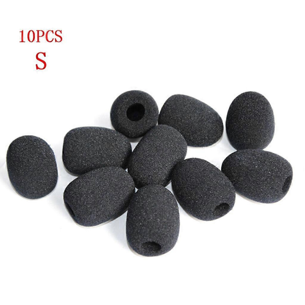 (As Show, B) Mini Size Mic Headset Microphone Windscreen Foam Cover High-Density Sponge 3242242625741