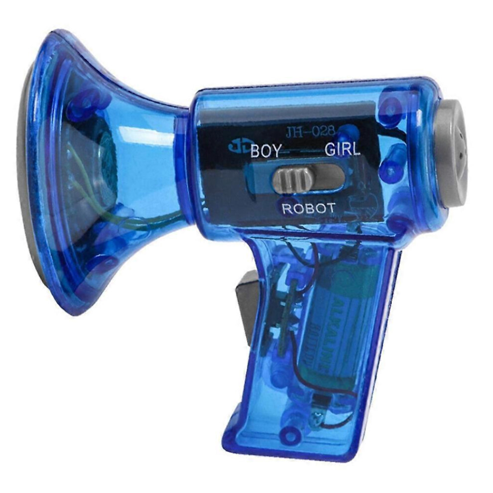 (As Show, Blue) Comfortably Held Megaphone Voice Changer Amplify Your Voice 3 Different Voices 5213747801310