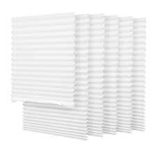 Temporary Blinds Cordless Shades Light Filtering Pleated Fabric Easy Cut Install 36x72 6 Pack White