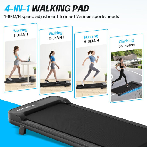 2.5HP Portable Treadmill with Remote & LED Display 2