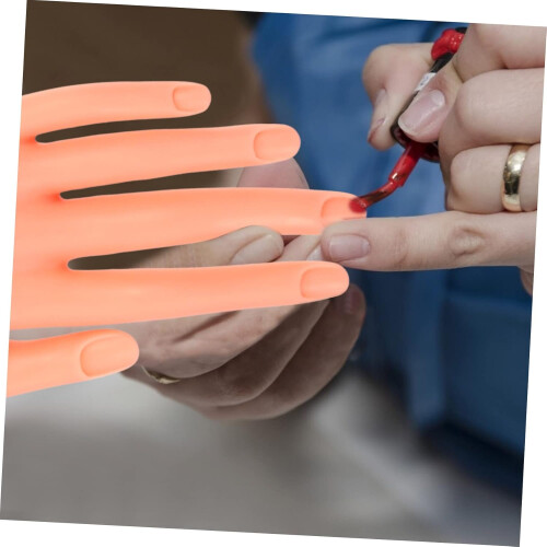 Nail Practice Hand with Movable Realistic Design, Reusable Manicure Training Tool for Nail Art 1