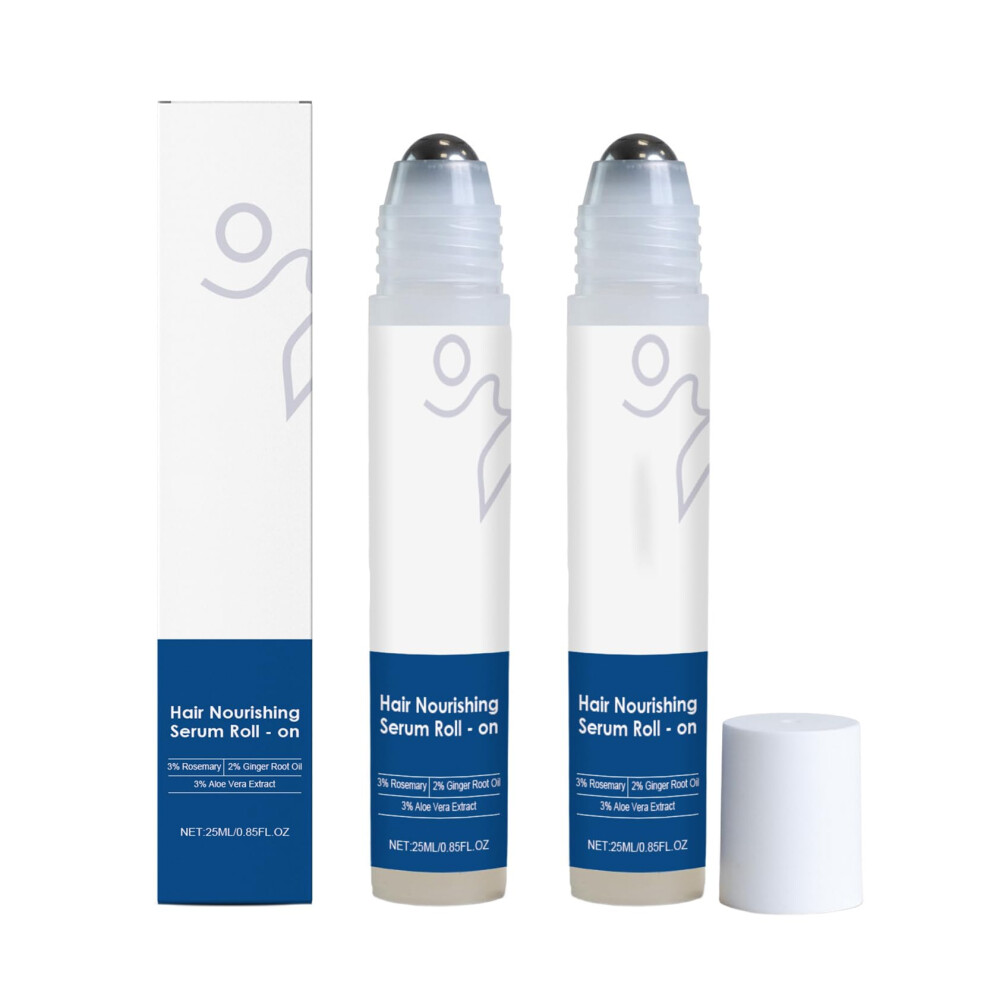 Rosemary Hair Growth Serum Roll On with Redensyl and Anagain for Scalp Care, 2PCS 25ml