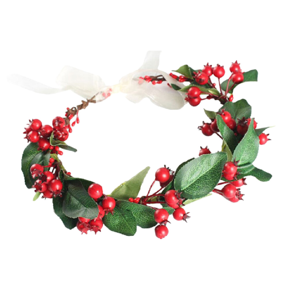 Fake Berry Bridal Garland Headwear Hair Wreath 3161657880623