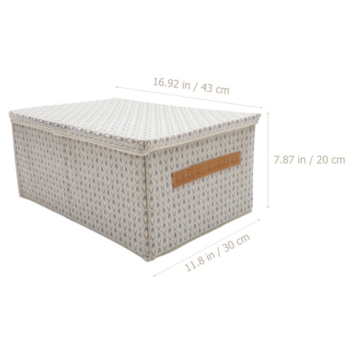 Beige Foldable Clothes Storage Box with Durable PP Cloth for Home 2