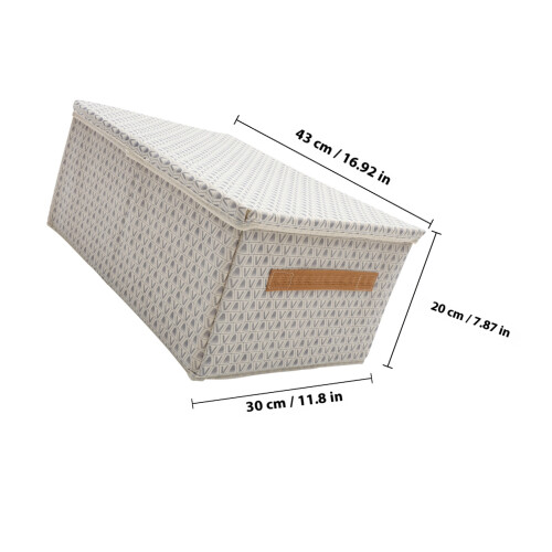 Beige Foldable Clothes Storage Box with Durable PP Cloth for Home 1