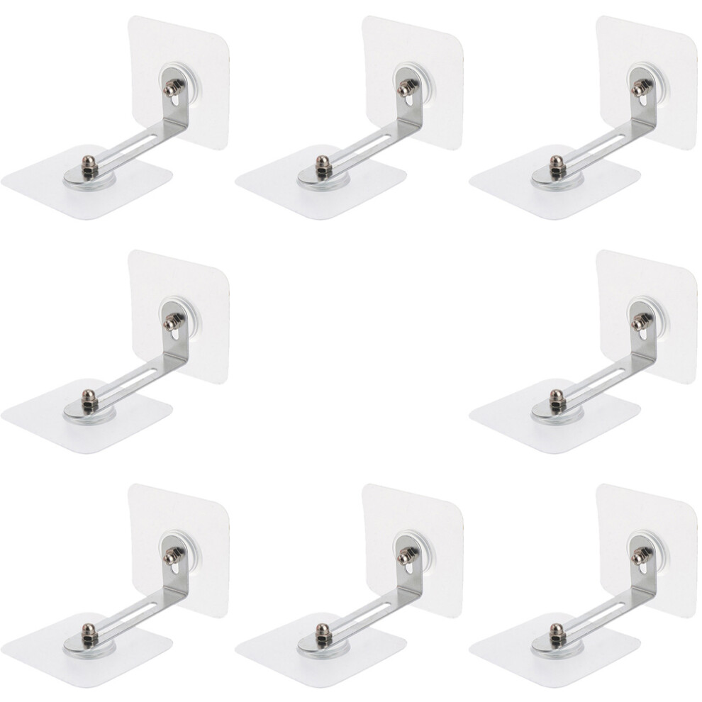 8Pcs Adhesive Furniture Wall Anchors Anti Tip Kit For Safety Silver Inoomp