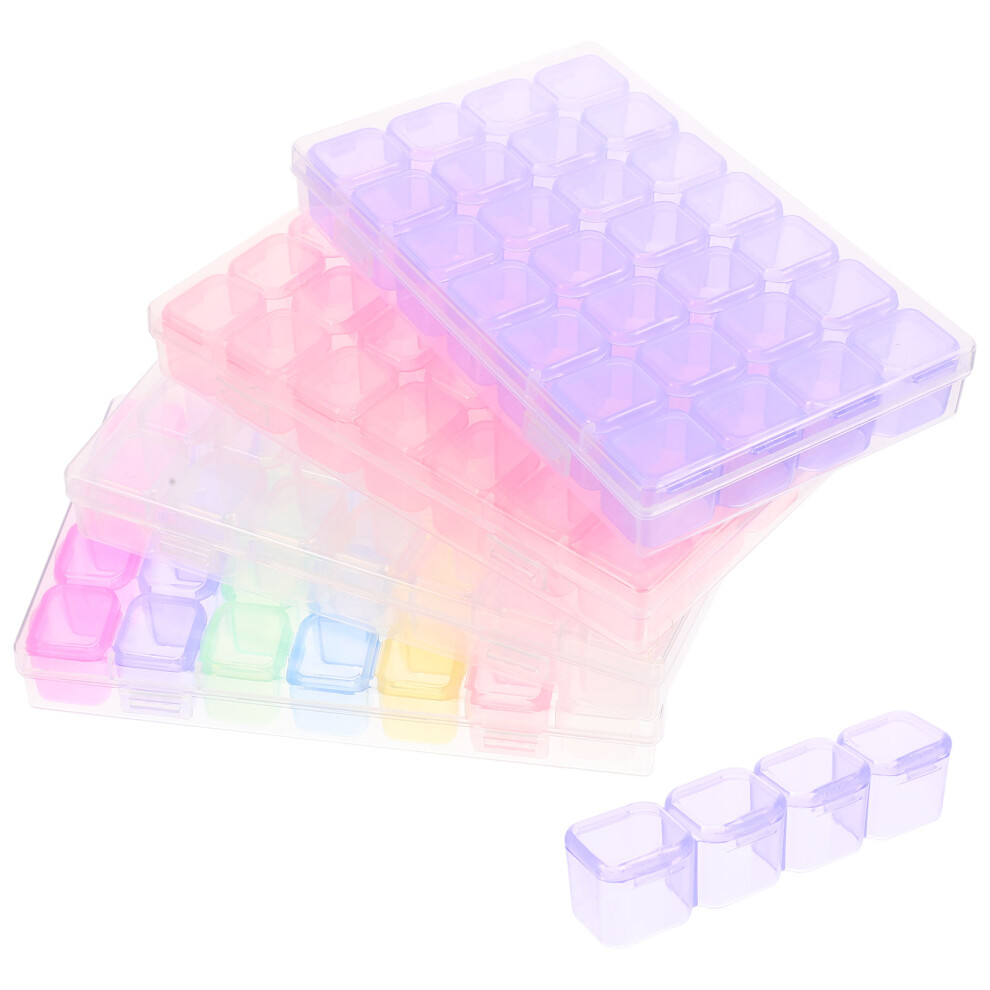 Inoomp 4Pcs Durable Makeup Organizer Storage Box For Desk And Bathroom Use