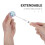 5Pcs Retractable Work Badges Accessories for Id Cards in Mixed Colors 8