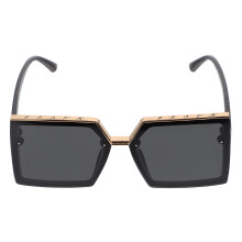 Black Pc Metal Uv Protection Sunglasses Unisex Stylish Eye Shades