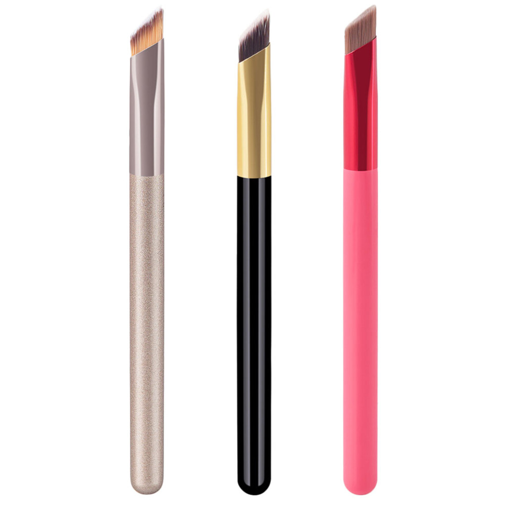 Solustre 3Pcs Eyeshadow And Eyebrow Brushes For Makeup Application