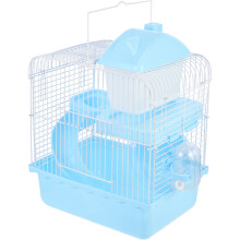 2Pcs Blue Double-Layer Pet Villa Hamster Hideout for Small Pets