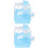 2Pcs Blue Double-Layer Pet Villa Hamster Hideout for Small Pets 5