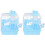 2Pcs Blue Double-Layer Pet Villa Hamster Hideout for Small Pets 2