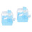2Pcs Blue Double-Layer Pet Villa Hamster Hideout for Small Pets 4