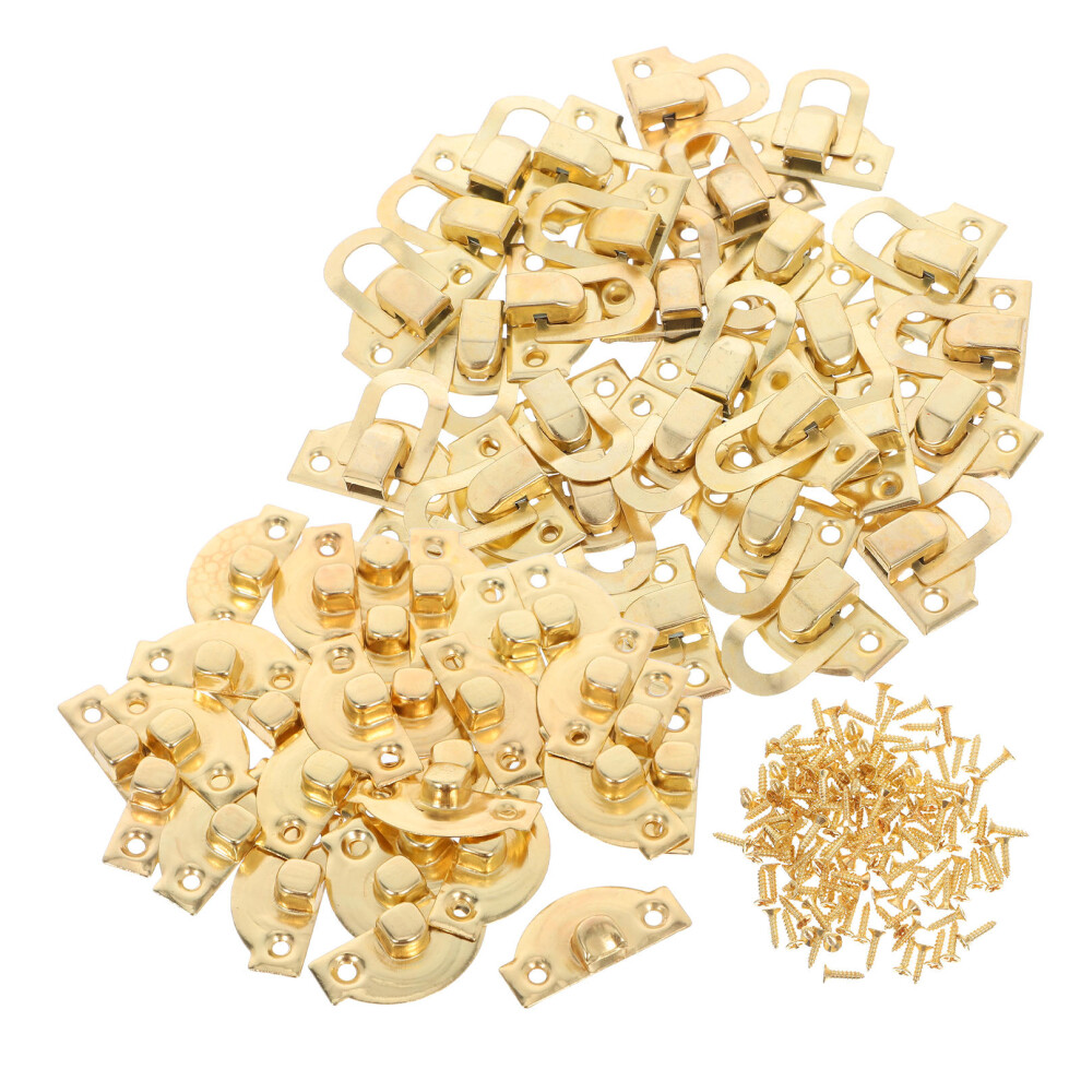 Photos - Door Lock 90Pcs Yellow Iron Box Latch for Jewelry Boxes Vintage Cabinet Hasp