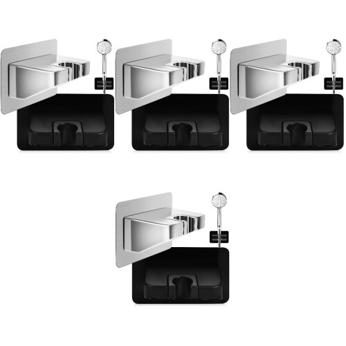 8 Pcs Self Adhesive Shower Head Holder Wall Mount Bracket No Drilling 2