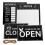 Writable Open Closed Sign Black 1 Set 9.8x9.3x0.4in 1