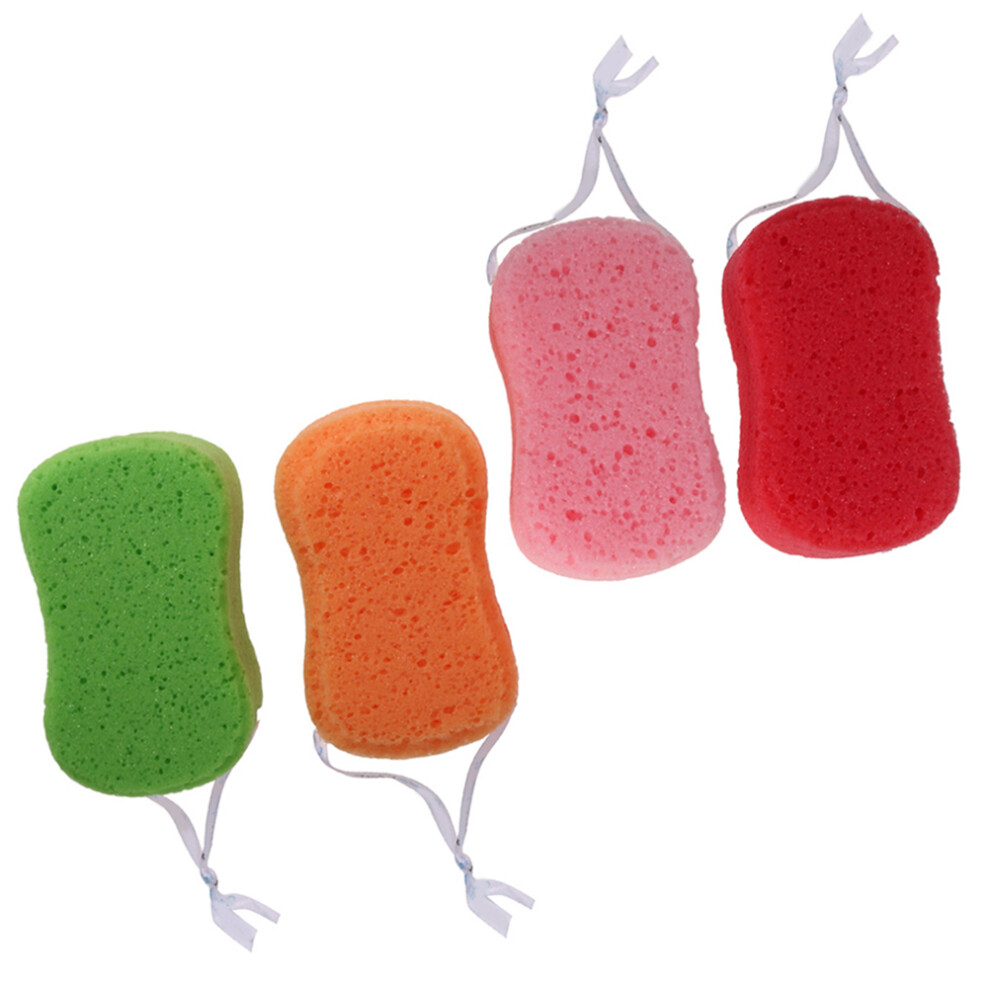 Artibetter 4Pcs Durable Absorbent Bath Sponges With Soft Massage Shower Use