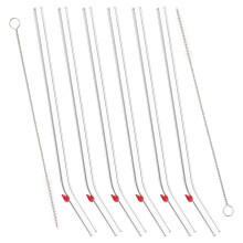 1 Set Reusable Glass Straw With Cleaning Brush