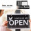 Writable Open Closed Sign Black 1 Set 9.8x9.3x0.4in 7