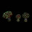 3pcs Scene Layout Props Glowing Mini Mushrooms Assorted Decor 1