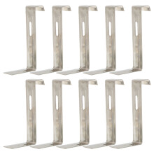 10Pcs Metal Roof Tile Clips Silver Iron Non-Slip Strong Durable Clamps
