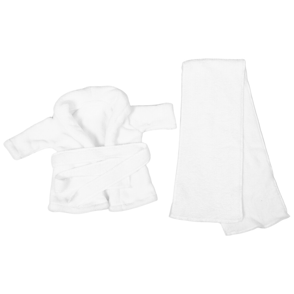 Masteelf Newborn Girls Photo Prop Outfit Coral Velvet Baby Bathrobe Orange Totority