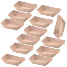 100Pcs Khaki Kraft Paper Lunch Carton Leakproof Takeaway Box for Party