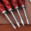 1Pc Brown Leather Beveler Wooden Handle Durable Leather Craft Tool 6
