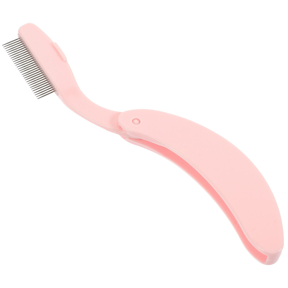 Aboofan Folding Eyelash Comb Metal Tooth Plastic Handle Assorted Color