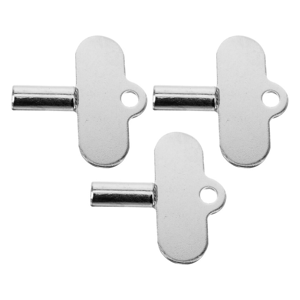 3Pcs Radiator Valve Bleed Keys Zinc Alloy Silver Air Plumbing Tool Set 3111993769496
