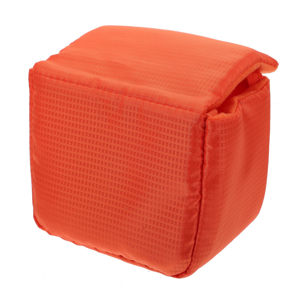 3Pcs Portable Camera Lens Case Bag Polyester Shockproof Pouch Orange 3182304187896