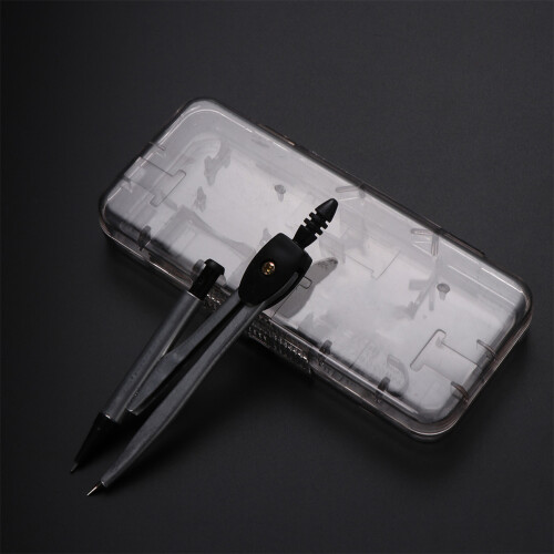 2Sets Metal Drawing Ruler Set Compasses Math Tool Kit with Eraser 1